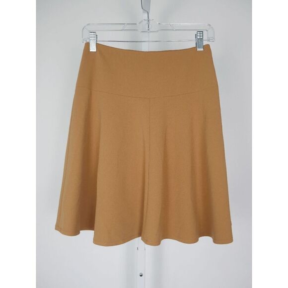 CALVIN KLEIN Women's Petite Scuba Crepe A-Line Skirt Luggage Color 2P - Picture 2 of 10